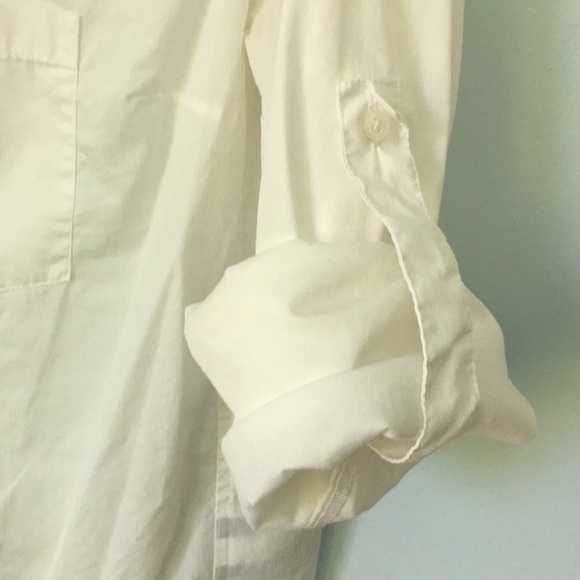 Mossimo L White Button Down Lightweight Shirt - Picture 8 of 8